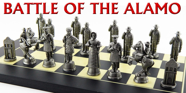 Battle of the Alamo chess moulds Battle of the Alamo chess moulds
