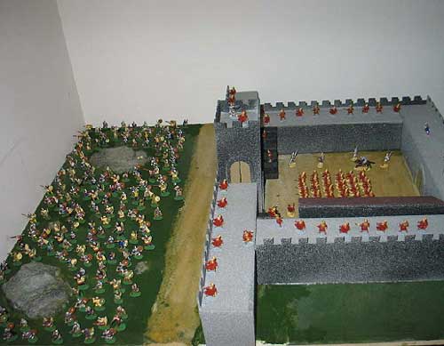 Hadrian's Wall Diorama
 castle army