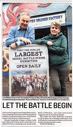 Corkman Newspaper May 2015 - Battle of Waterloo Exhibit interviews