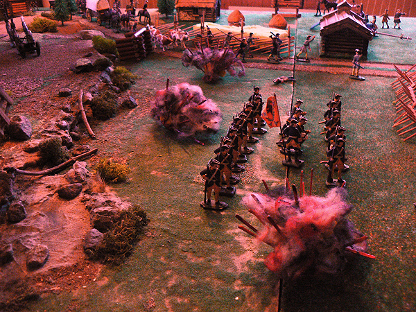 Jan Arnerdal diorama with 40mm scale soldiers