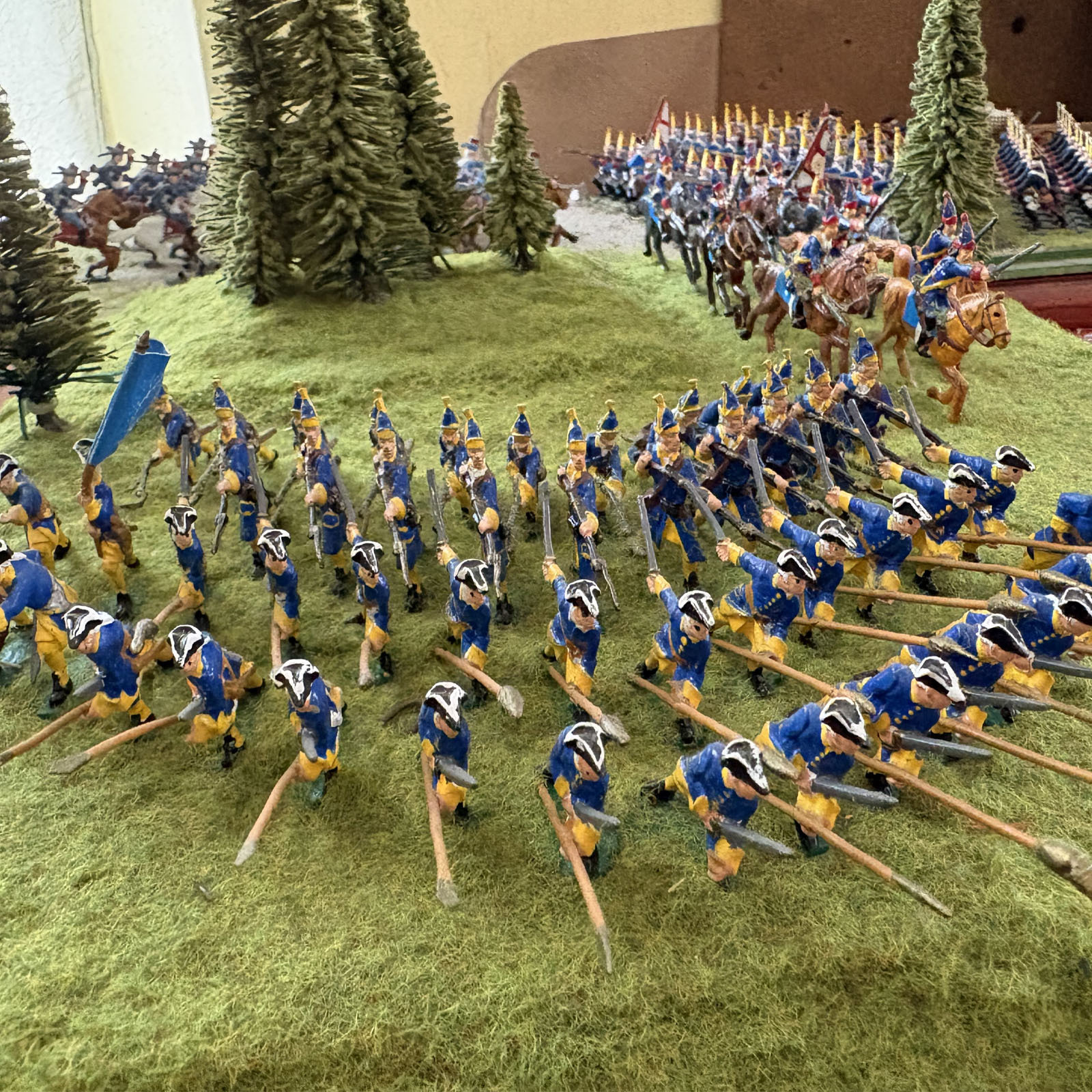 40mm scale tin soldiers cast by Roberto Maggi after casting them from Prince August moulds.