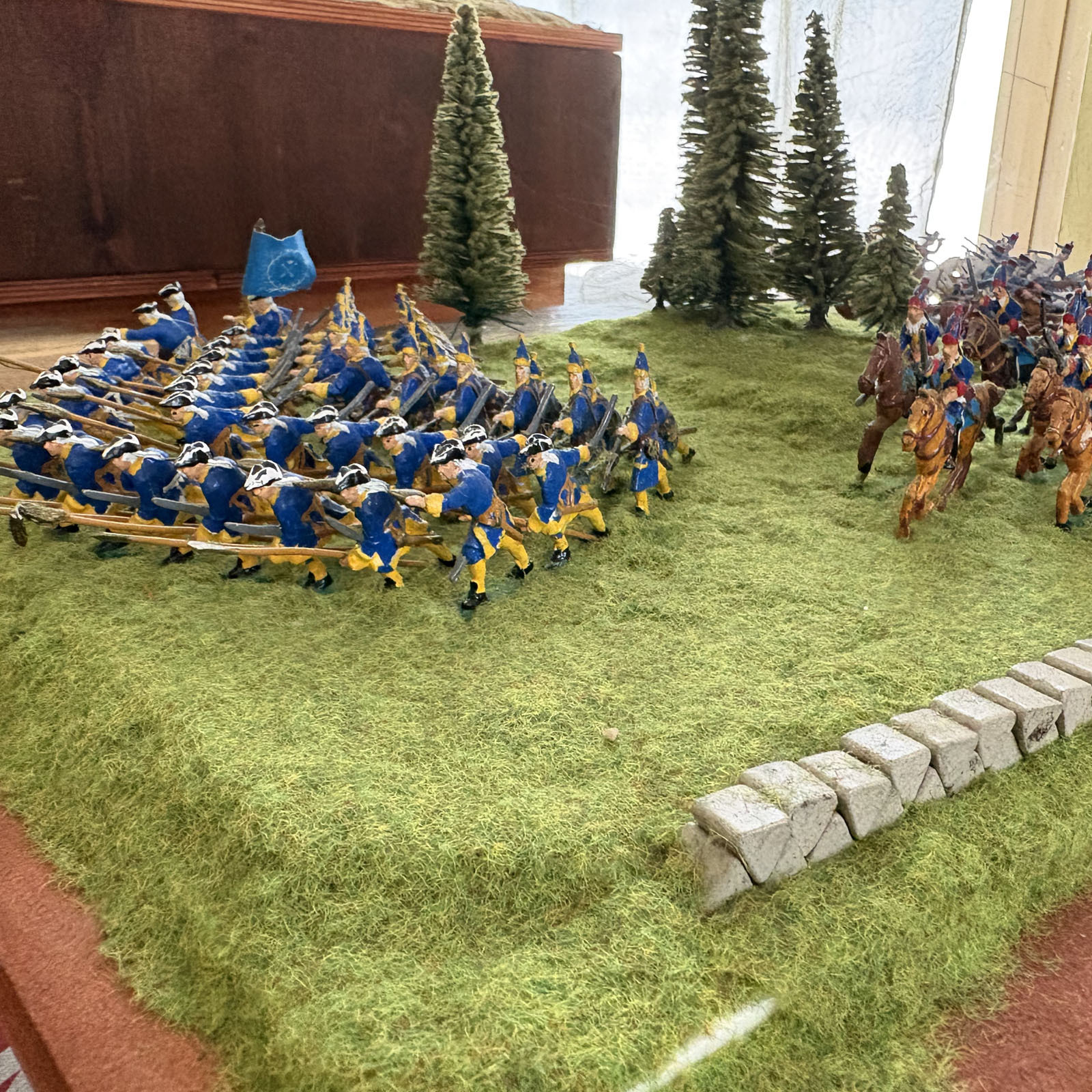 40mm scale tin soldiers cast by Roberto Maggi after casting them from Prince August moulds.